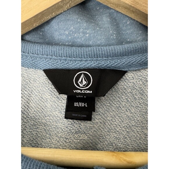 Volcom Love Sleeve Shirt Henley Flecked Blue Pullover Mens Size Large L - NWT - Picture 8 of 14